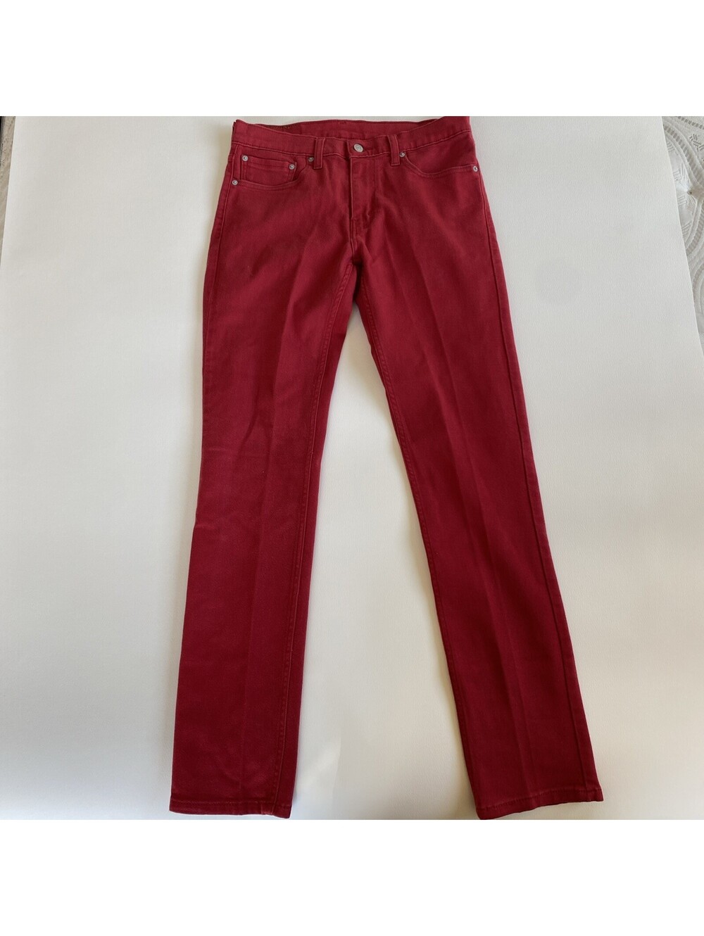 Levi's 511 Loose Straight Jeans Men's 32x34 Red Cotton Stretch